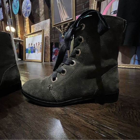 Kate Spade Raquel Suede Lace-Up Booties S : 6 Olive Green - Picture 10 of 16